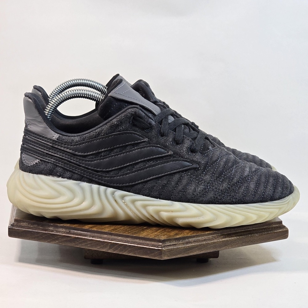 Adidas‎ Sobakov Shoes Mens Size 7 Black Dark Gray Gum Sole Suede Sneakers CG6770